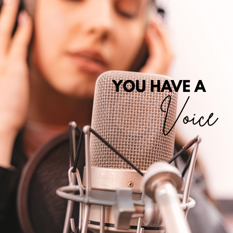 You have a voice, speak, talk, heal, faith